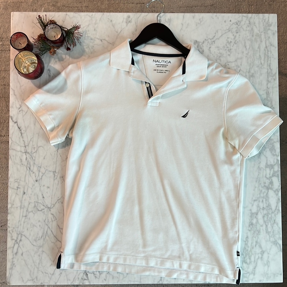 Nautica White Polo (Men’s L)